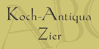 Пример шрифта Koch Antiqua